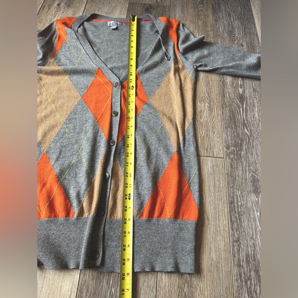 🛍️jCP multi color long cardigan with button closure size large excellent. - Picture 6 of 6